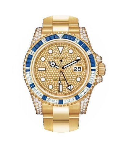 Rolex GMT-Master II Diamond Sapphire Pav...