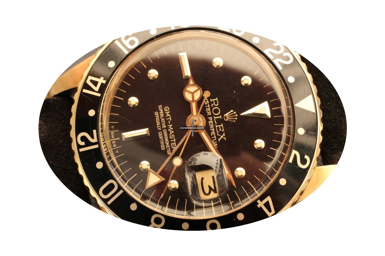 Rolex GMT Master yellow gold nipple dial...