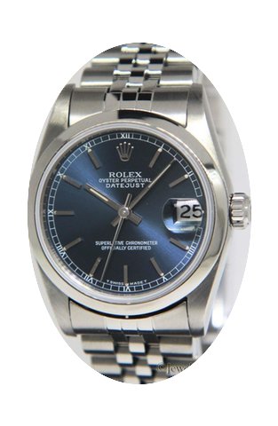 Rolex Datejust Stainless Steel Blue Dial...