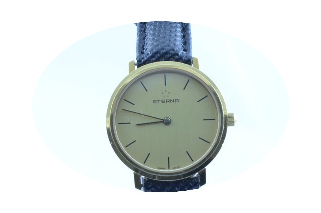 Eterna Damen Uhr Quartz 18k 750 Gold Top...