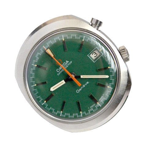 Omega CHRONOSTOP 146.009 GREEN DIAL DATA...