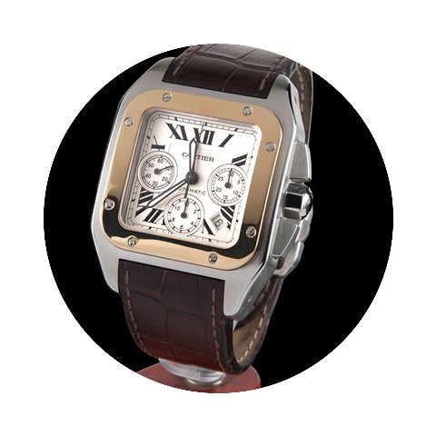 Cartier SANTOS 100 STEEL AND GOLD CHRONO...
