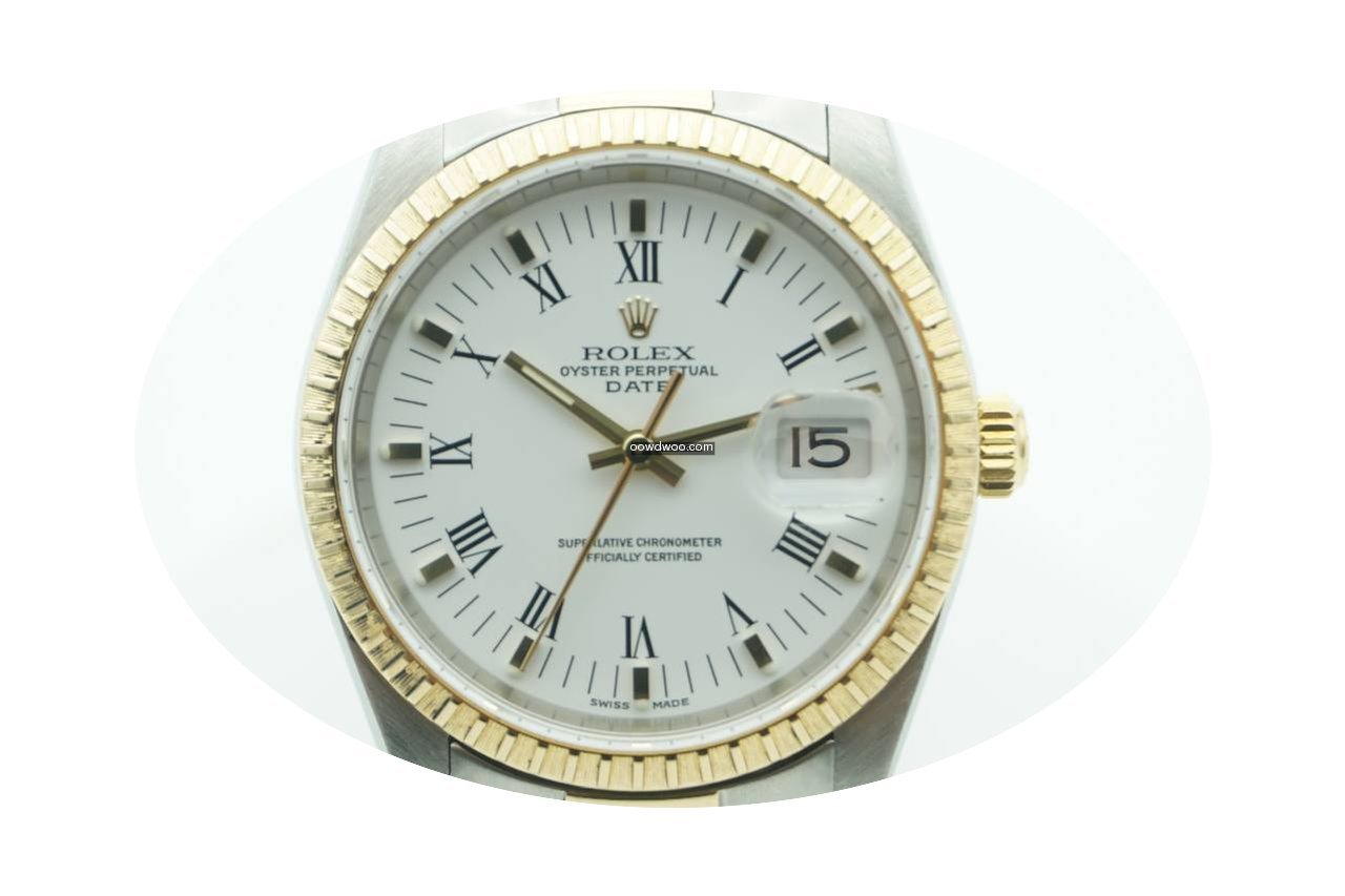 Rolex Oyster Perpetual Date Two Tone 34 ...
