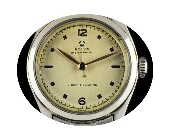 Rolex S/S Silver Dial Oyster Royal Shock...