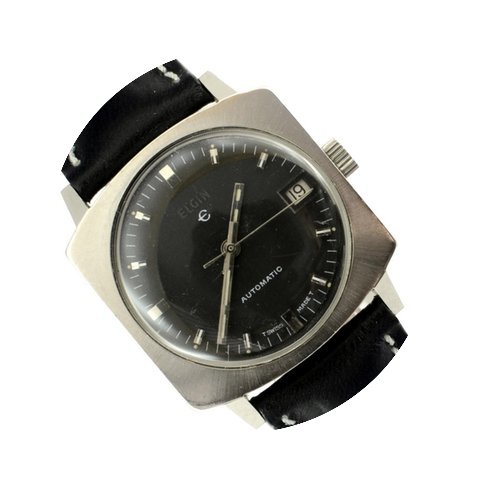 Elgin square automatic black dial data 1...