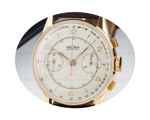 Vulcain Vintage Chronograph 18K Rose Gol...