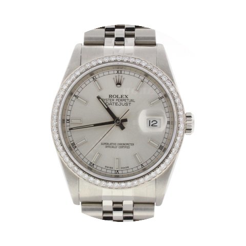 Rolex Datejust Silver Dial 36MM Steel Wa...