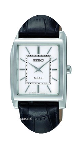 Seiko Herrenuhr Quarz Solar im eckigem E...