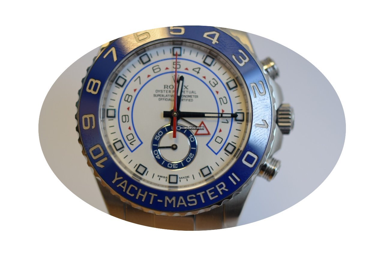 Rolex Yachtmaster II Steel W/ Blue Ceram...