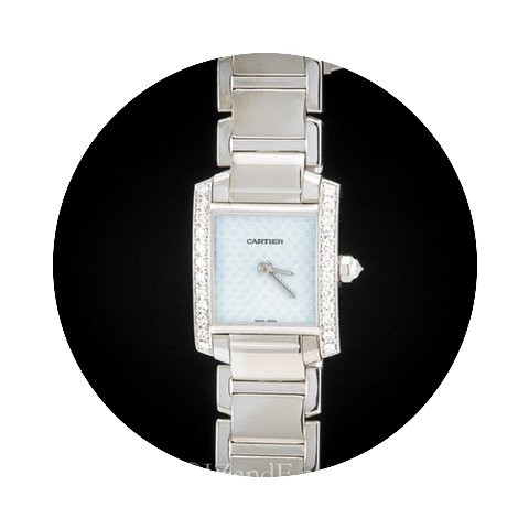 Cartier Tank Francaise 18K White Gold an...
