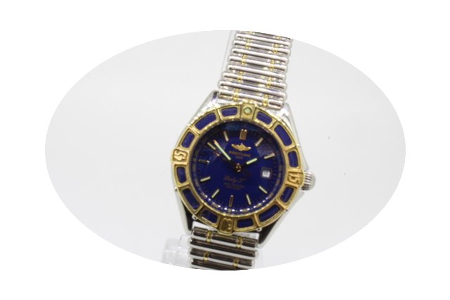 Breitling Lady J Blau Stahl Gold D52065...
