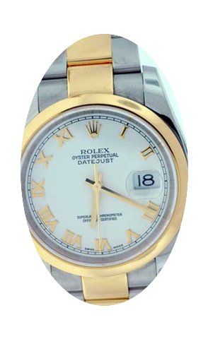 Rolex Mens Datejust 2-Tone Watch 116203...