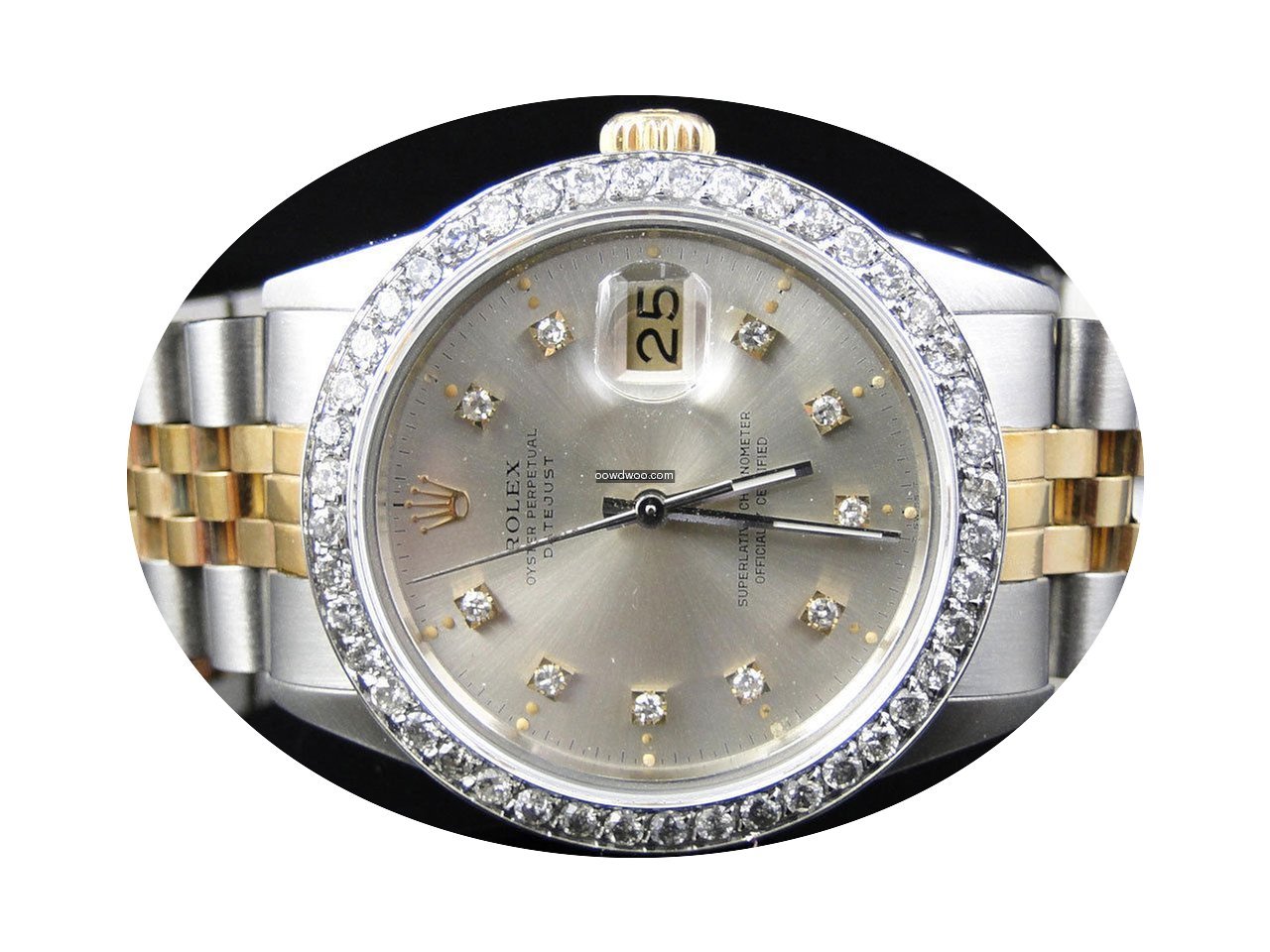 Rolex Mens Excellent 2 Tone Rolex Dateju...