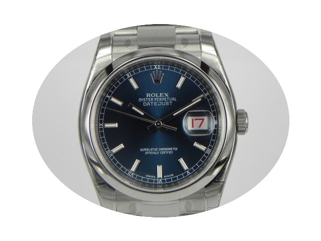 Rolex DATEJUST BLU INDEX DIAL OYSTER...
