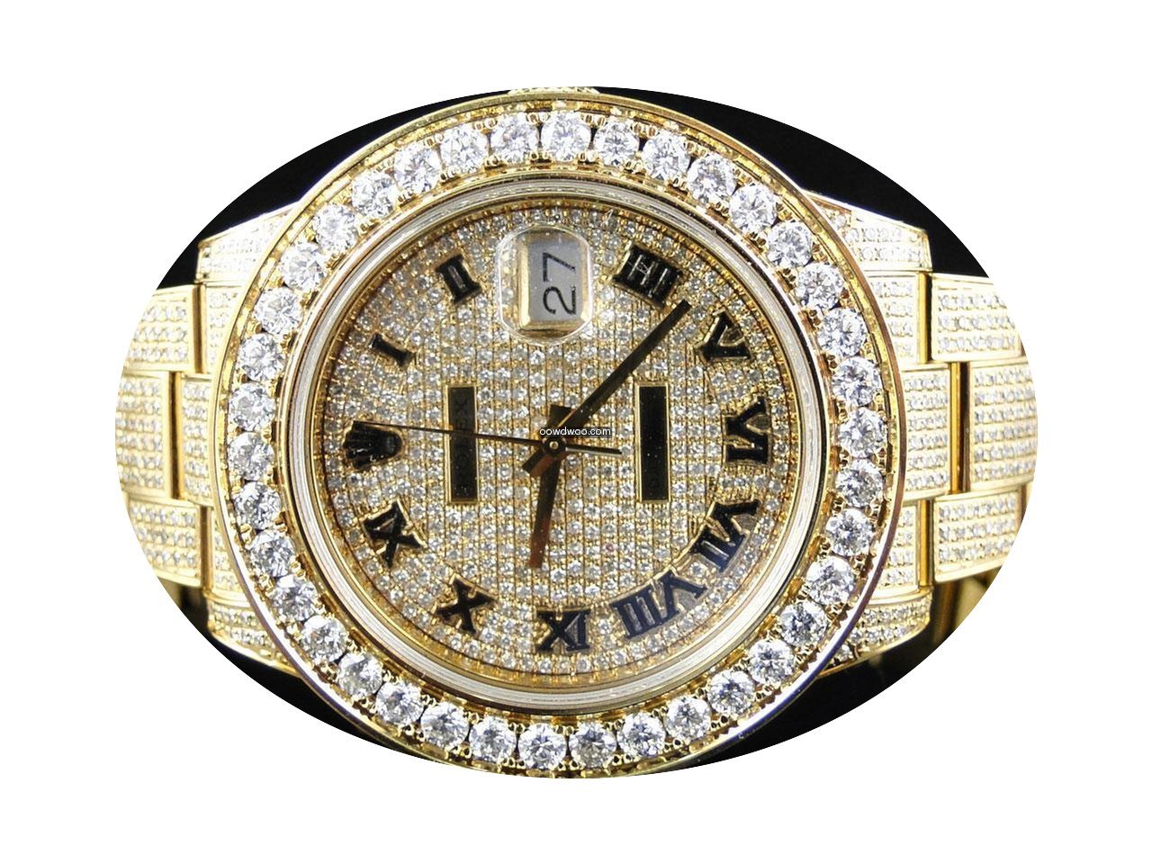 Rolex Custom Mens New Yellow Gold Rolex ...