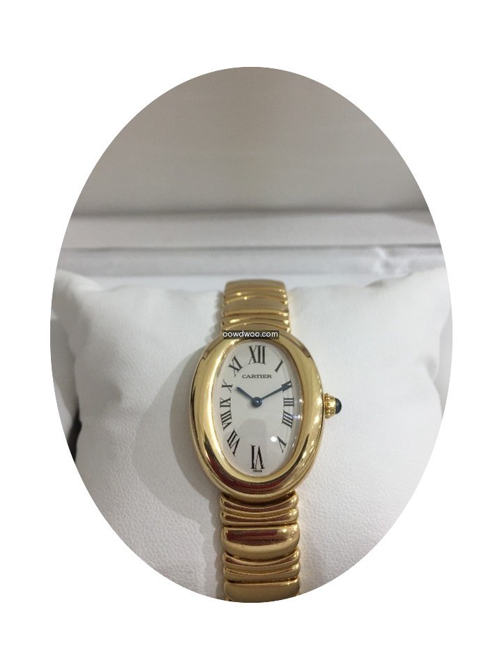 Cartier Baignoire 18k yellow gold ladies...