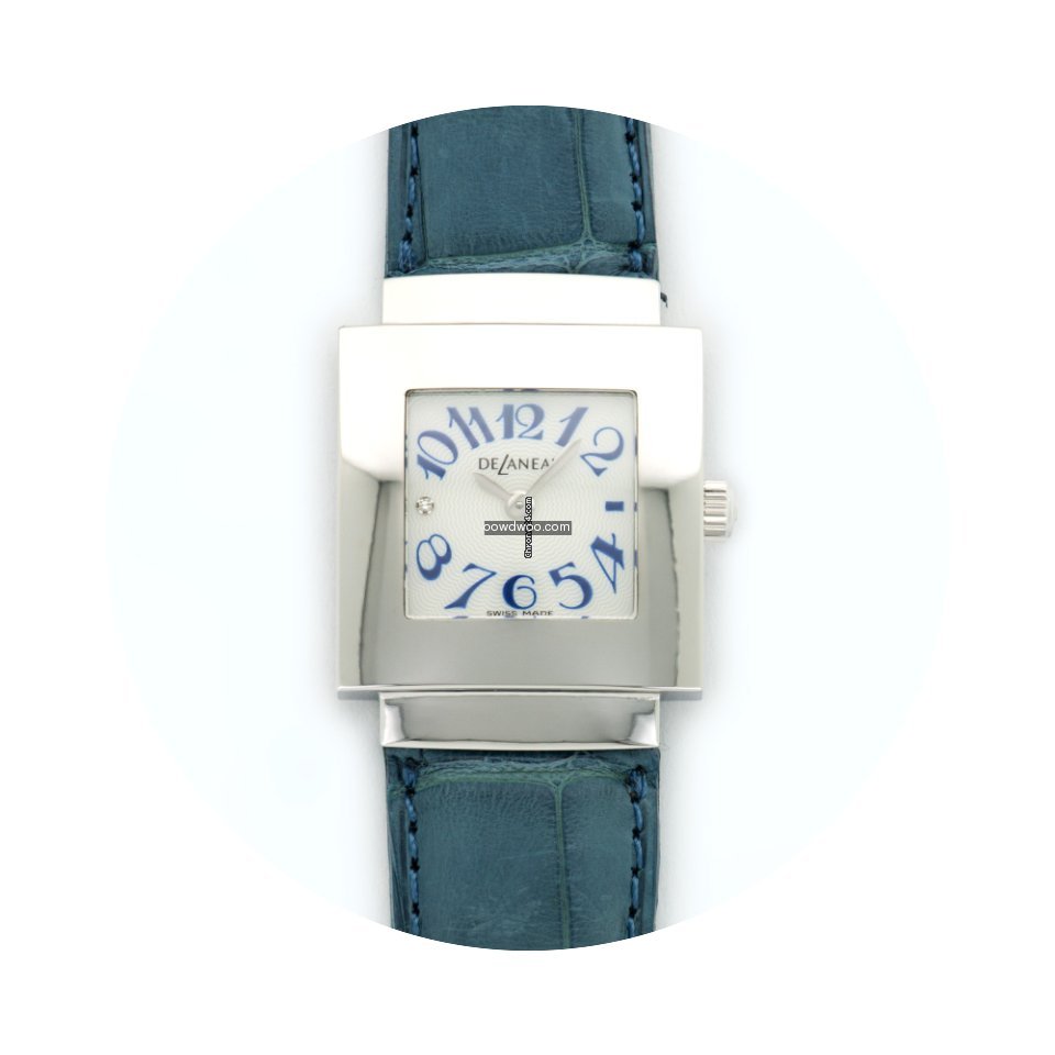 DeLaneau White Gold Bali Strap Watch...