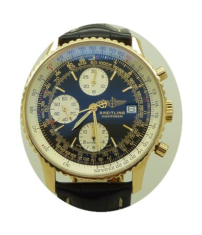 Breitling 18K Gold Old Navitimer Automat...