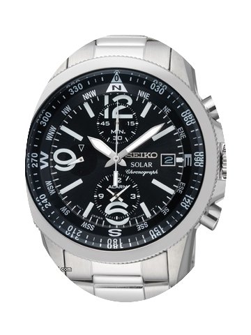 Seiko Sport SSC075P1 Herren Solar Alarm ...
