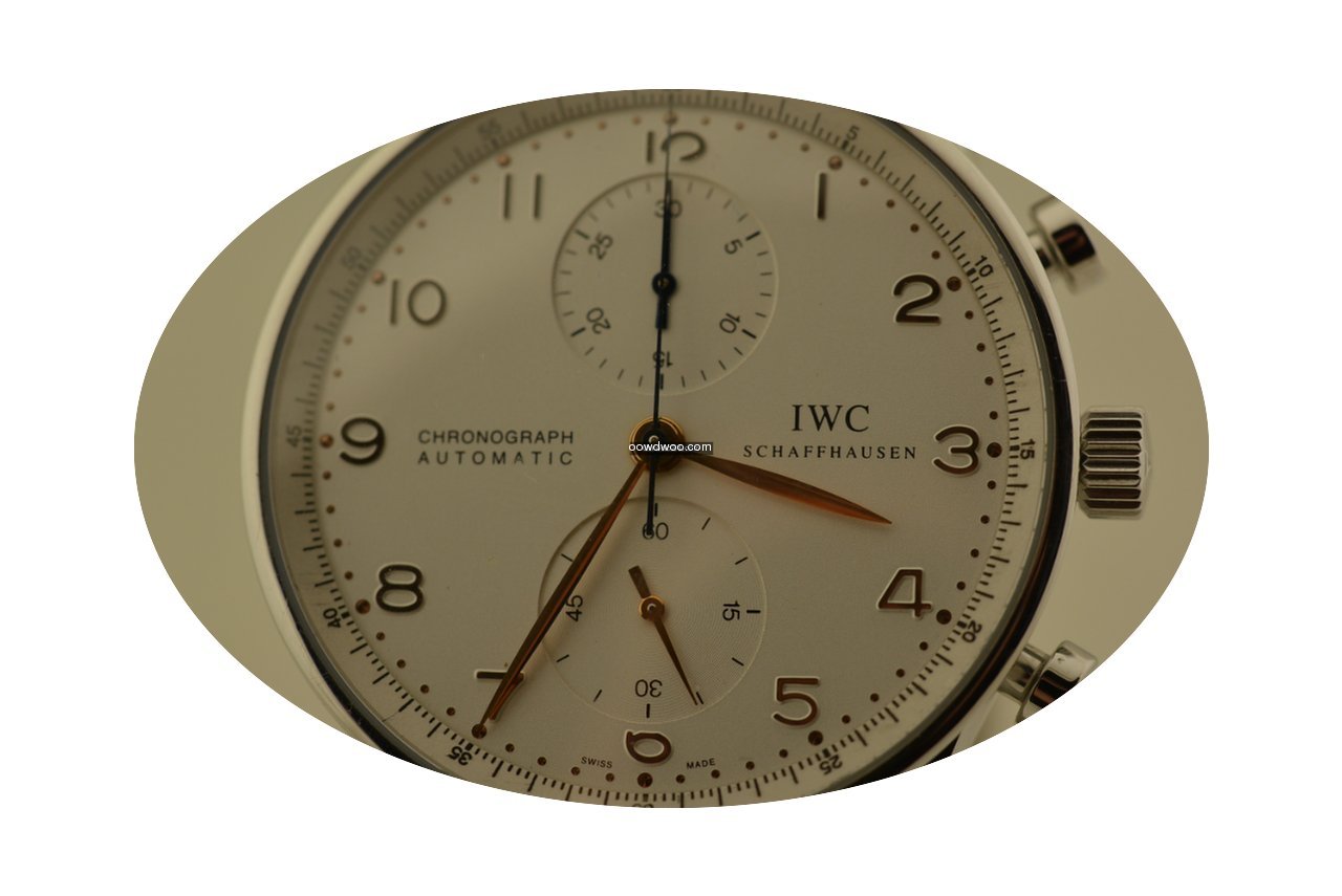 IWC PORTOGHESE CHRONO ACCIAIO WHITE DIAL...