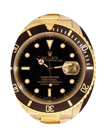 Rolex Submariner 2 Tone watch With Black...