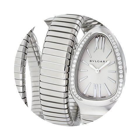 Bulgari Serpenti Tubogas Silver Opaline ...