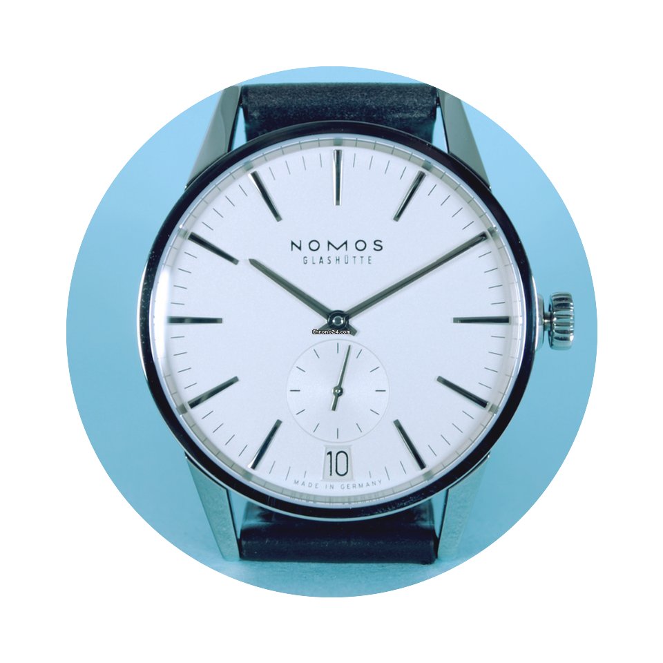Nomos Glashütte Zürich weiß Datum Sap...