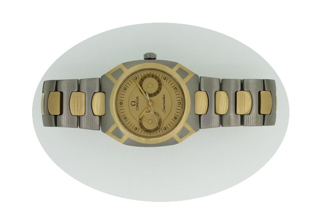 Omega Seamaster Date Day Titan/Gold 120m...
