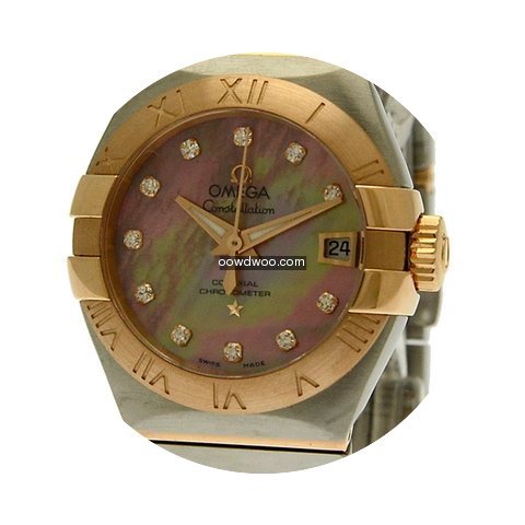 Omega Constellation Co-Axial Stahl/Roseg...