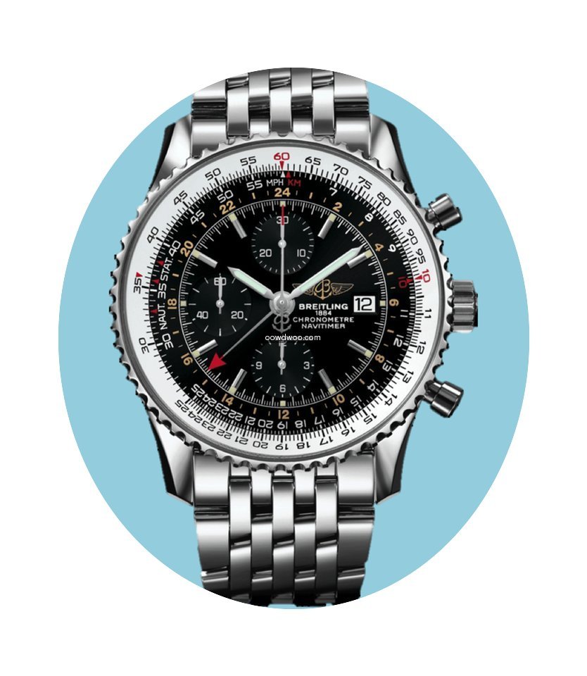 Breitling Navitimer World schwarz Index ...