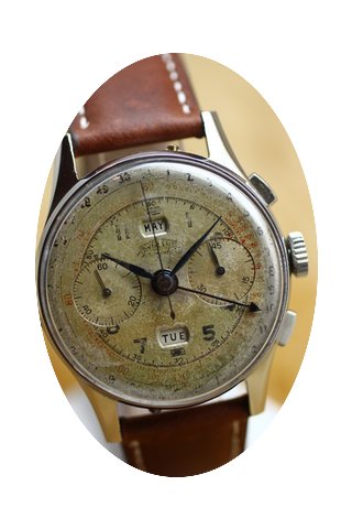 Angelus Vintage Chronograph Triple Date...