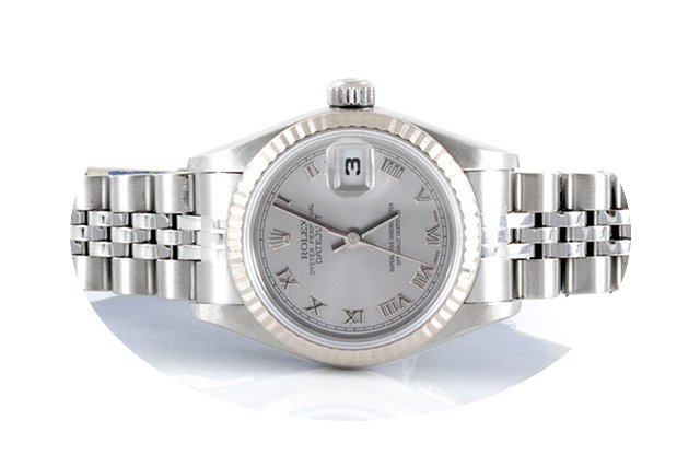 Rolex Ladies Datejust - Rhodium Roman Nu...