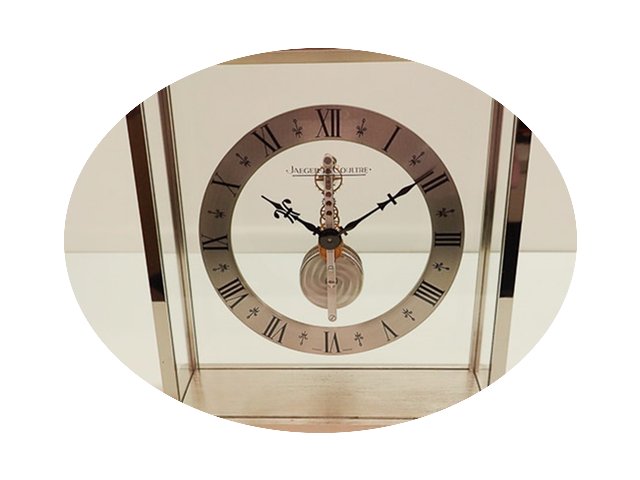 Jaeger-LeCoultre Tischuhr Silbern mit 8-...