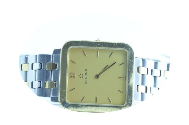 Eterna Herren Uhr Quartz Stahl/stahl 32m...