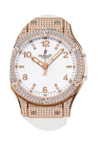 Hublot Big Bang 38mm Quartz Gold White P...