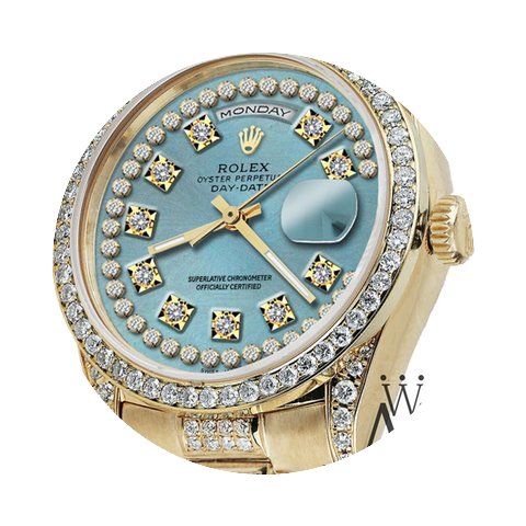 Rolex Presidential Day Date Ice Blue Str...