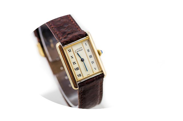 Cartier TANK VERMEIL QUARTZ SILVER...