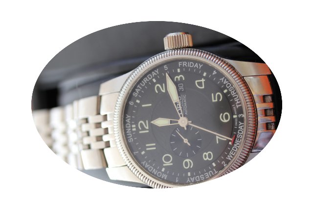 Oris Big crown small second, date and po...