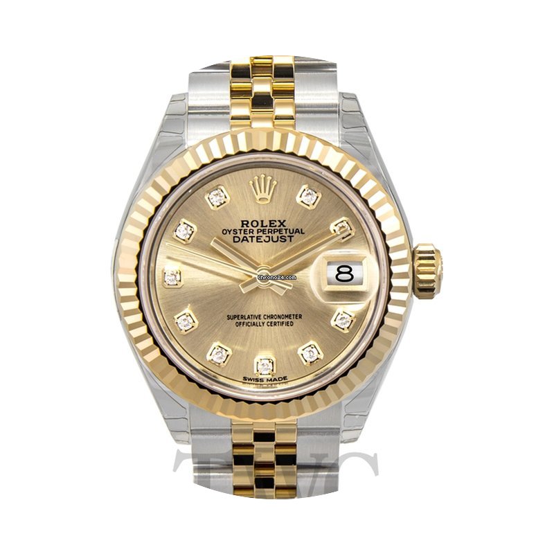Rolex Lady-Datejust 28 Champagne 18k Yel...