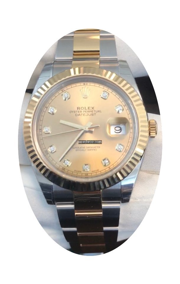 Rolex Datejust II 41 Yellow Gold Champag...