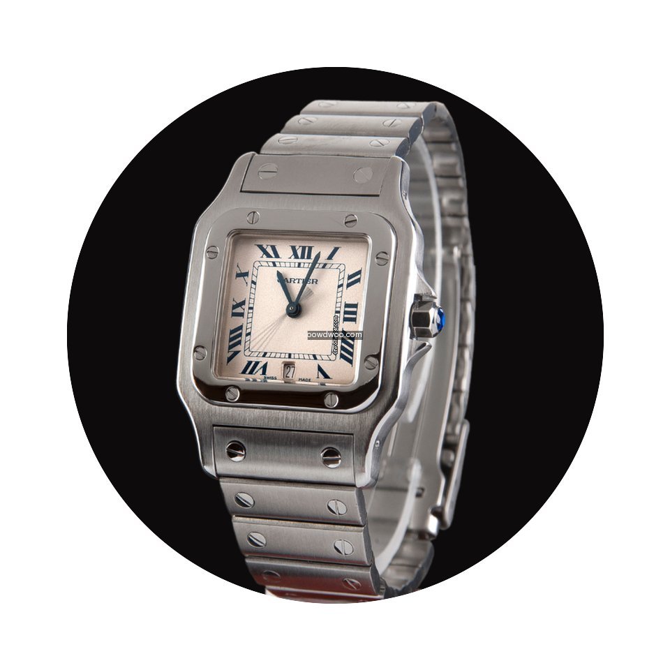 Cartier Santos Steel Quartz Men Size...