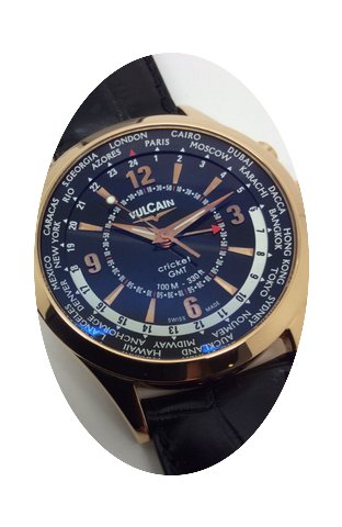 Vulcain Cricket GMT gold...