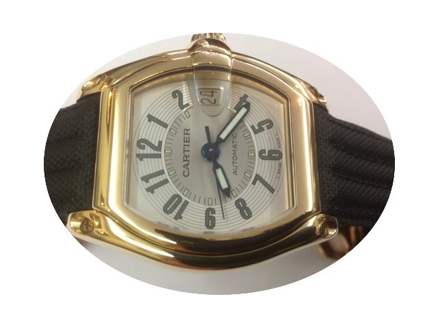 Cartier Roadster automatique and yellow ...