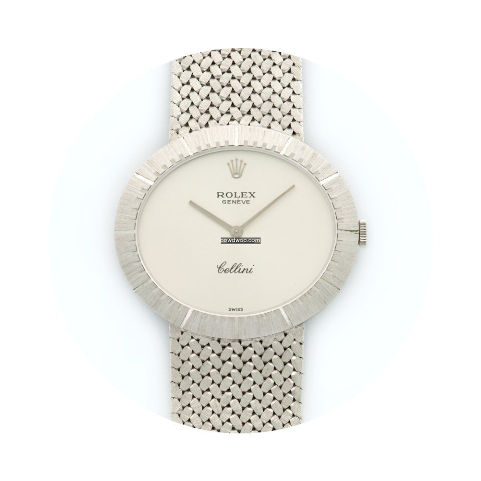 Rolex White Gold Cellini Bracelet Watch ...