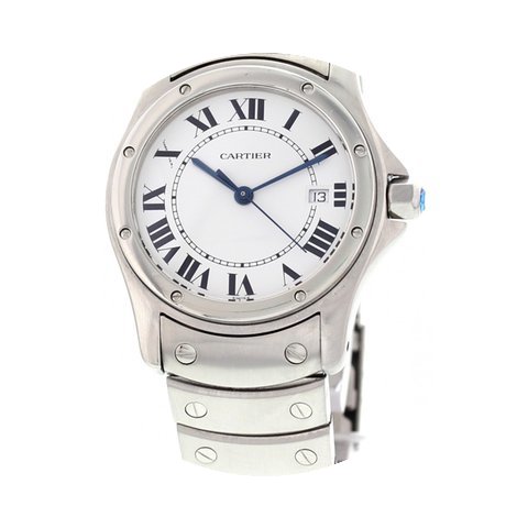 Cartier Santos Ronde Date Stainless Stee...