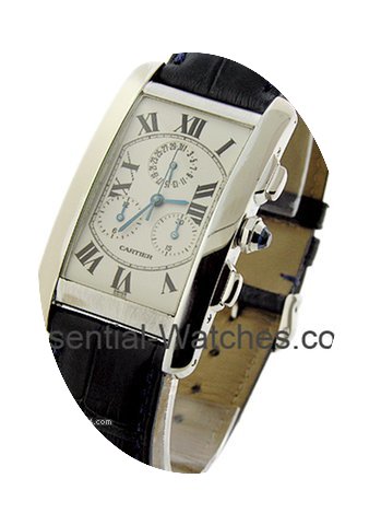 Cartier Tank Americaine White Gold Chron...