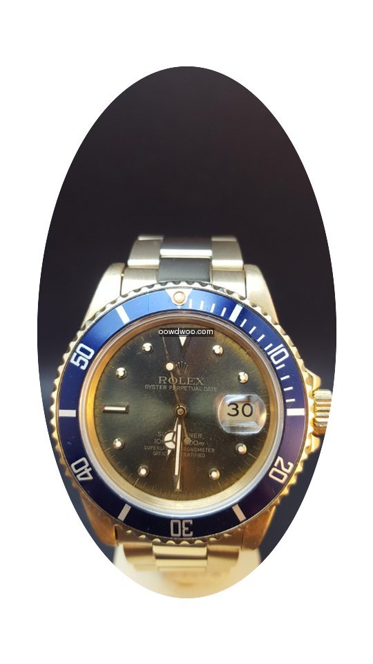 Rolex Submariner 16808 B&P Tropical...