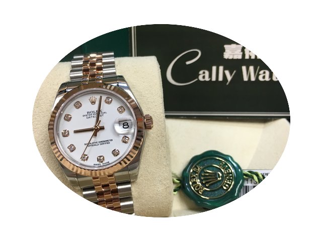 Rolex 178271 White Dia Datejust 31mm Ste...