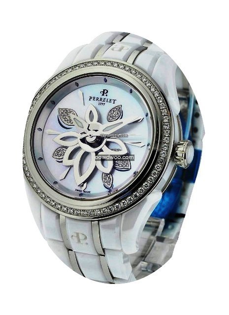 Perrelet Diamond Flower White Ceramic...