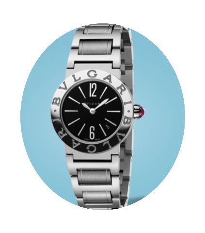 Bulgari Bulgari Stahl 26 mm schwarz -NEU...